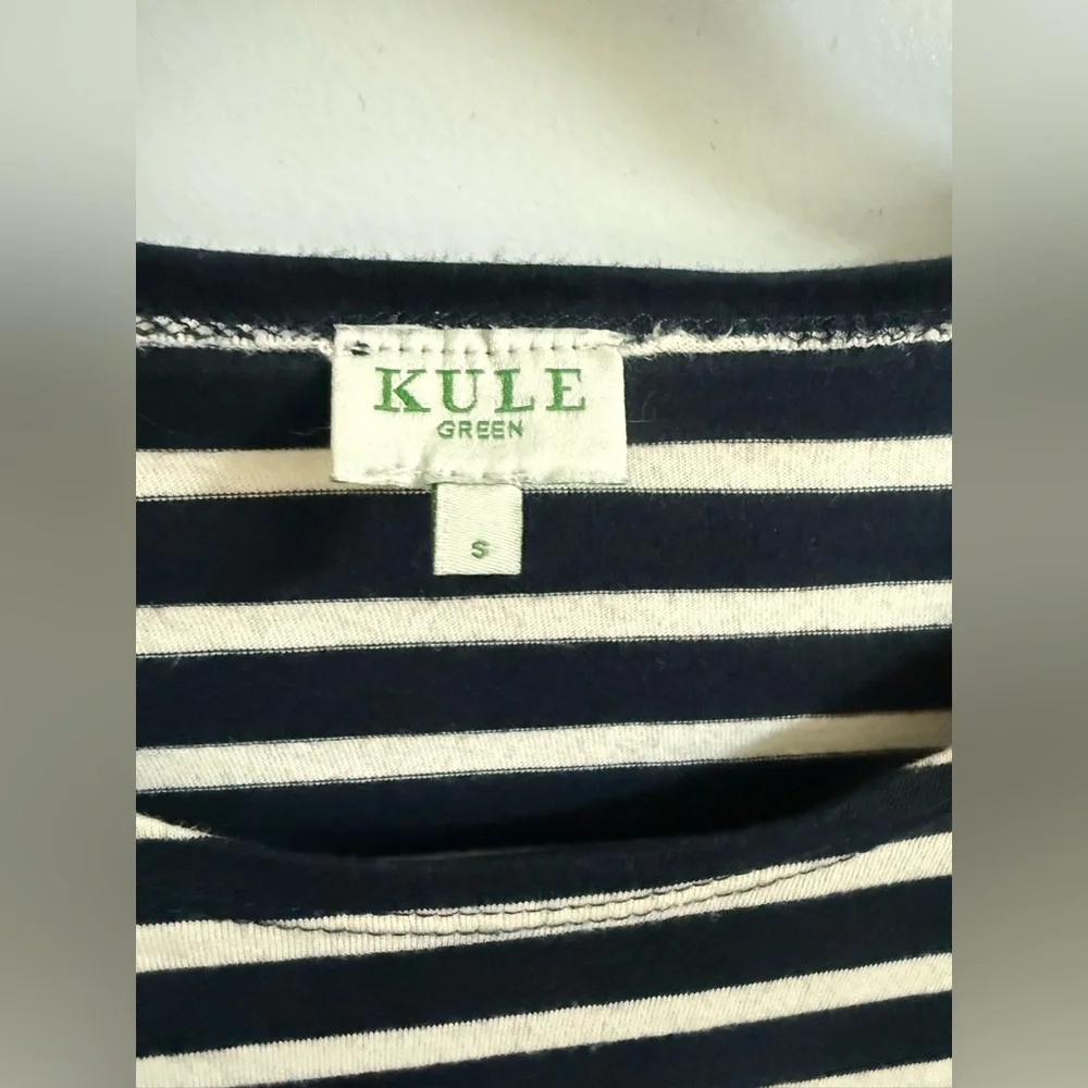 KULE Tee Dress Navy White Stripes Small - Picture 6 of 10